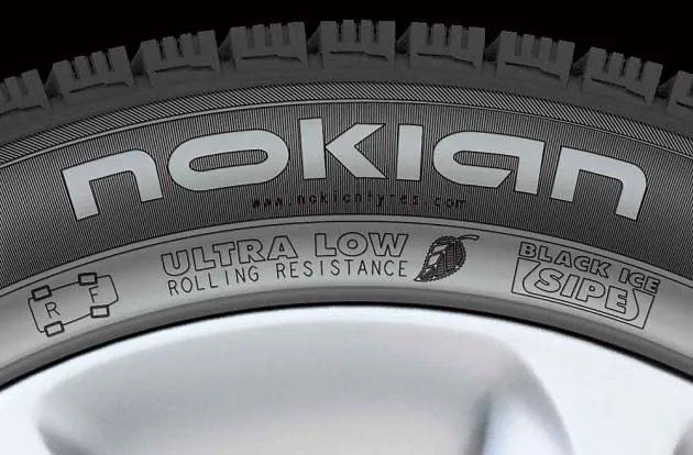 Nokian vinterdekk sett fra siden